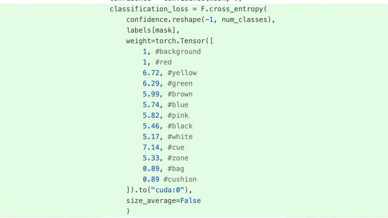 AI Snooker — IMBALANCED DATASET