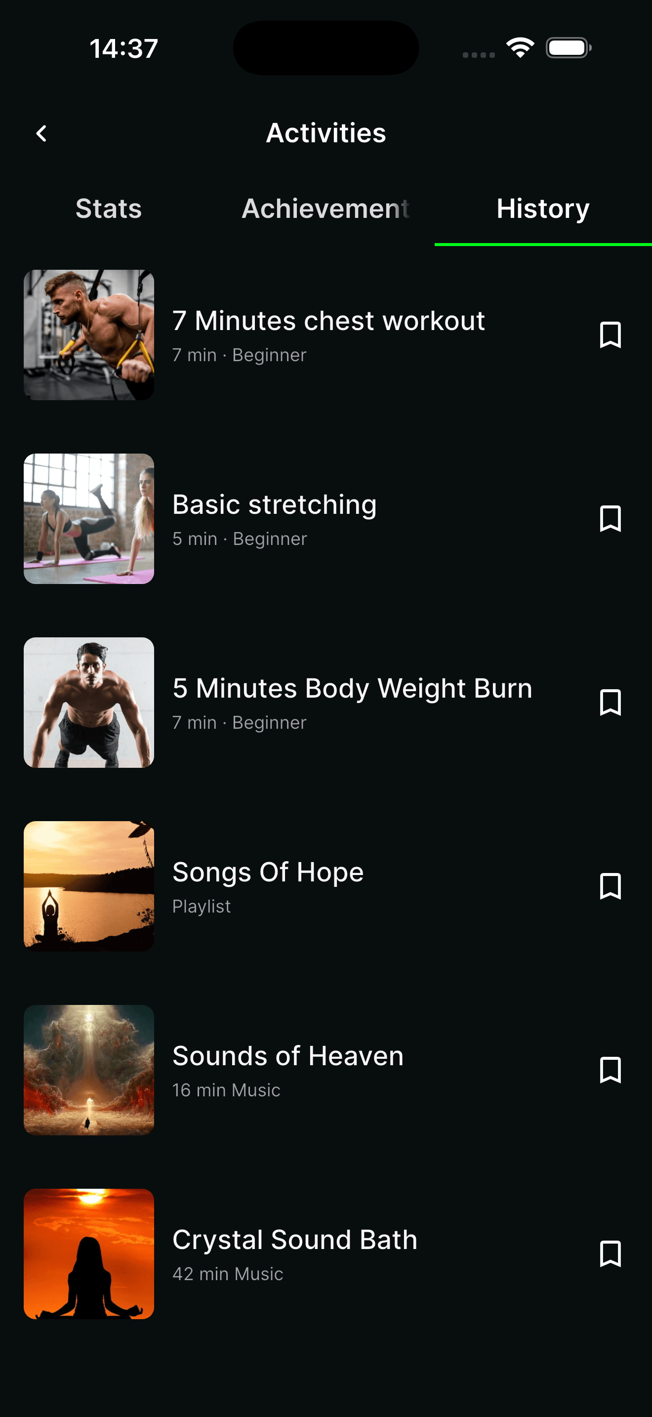 Aura — ACTIVITY HISTORY