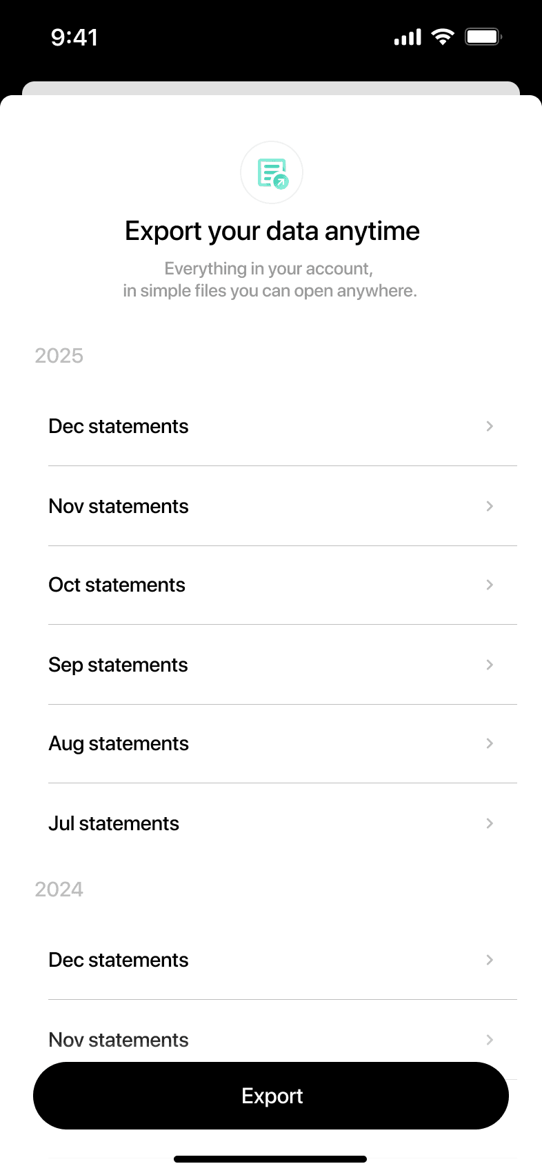 Budget AI — DATA EXPORT