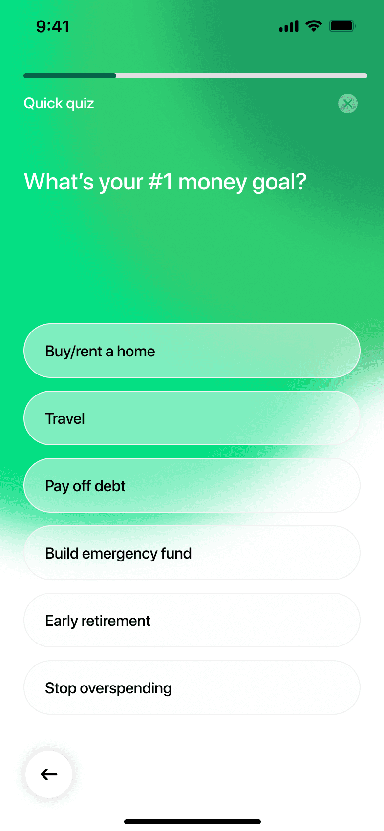 Budget AI — ONBOARDING QUIZ