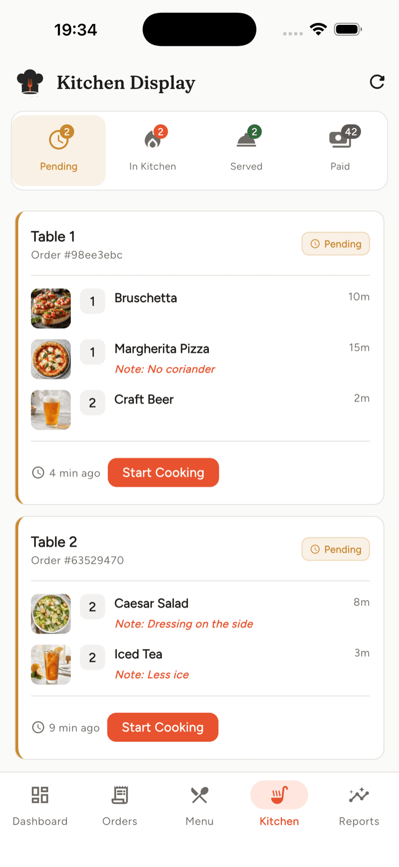 ChefMate — KITCHEN DISPLAY