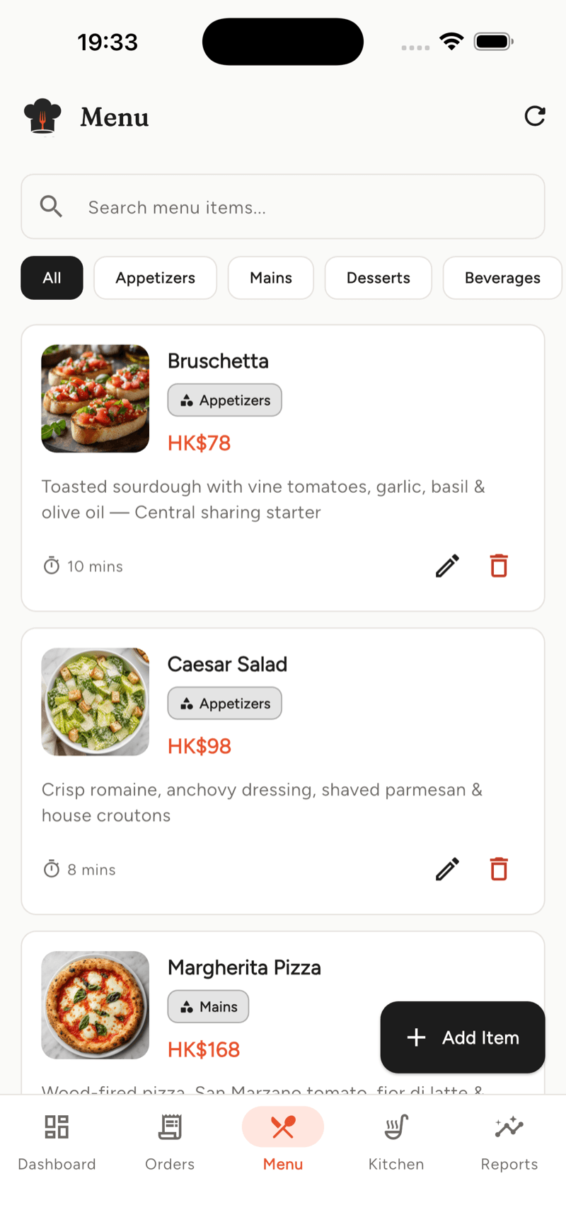 ChefMate — MENU MANAGER