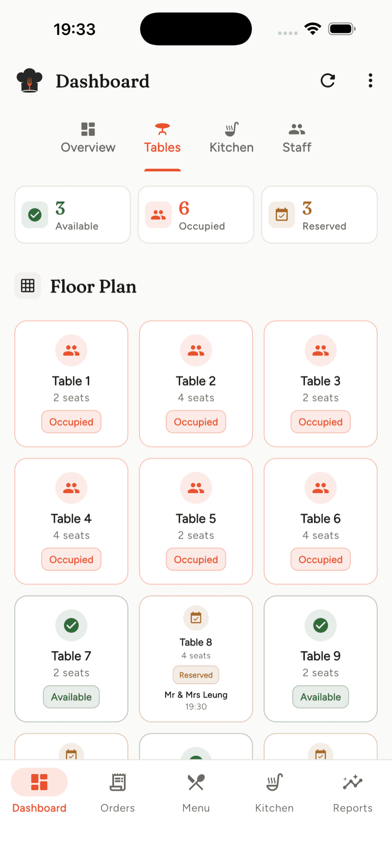ChefMate — FLOOR PLAN