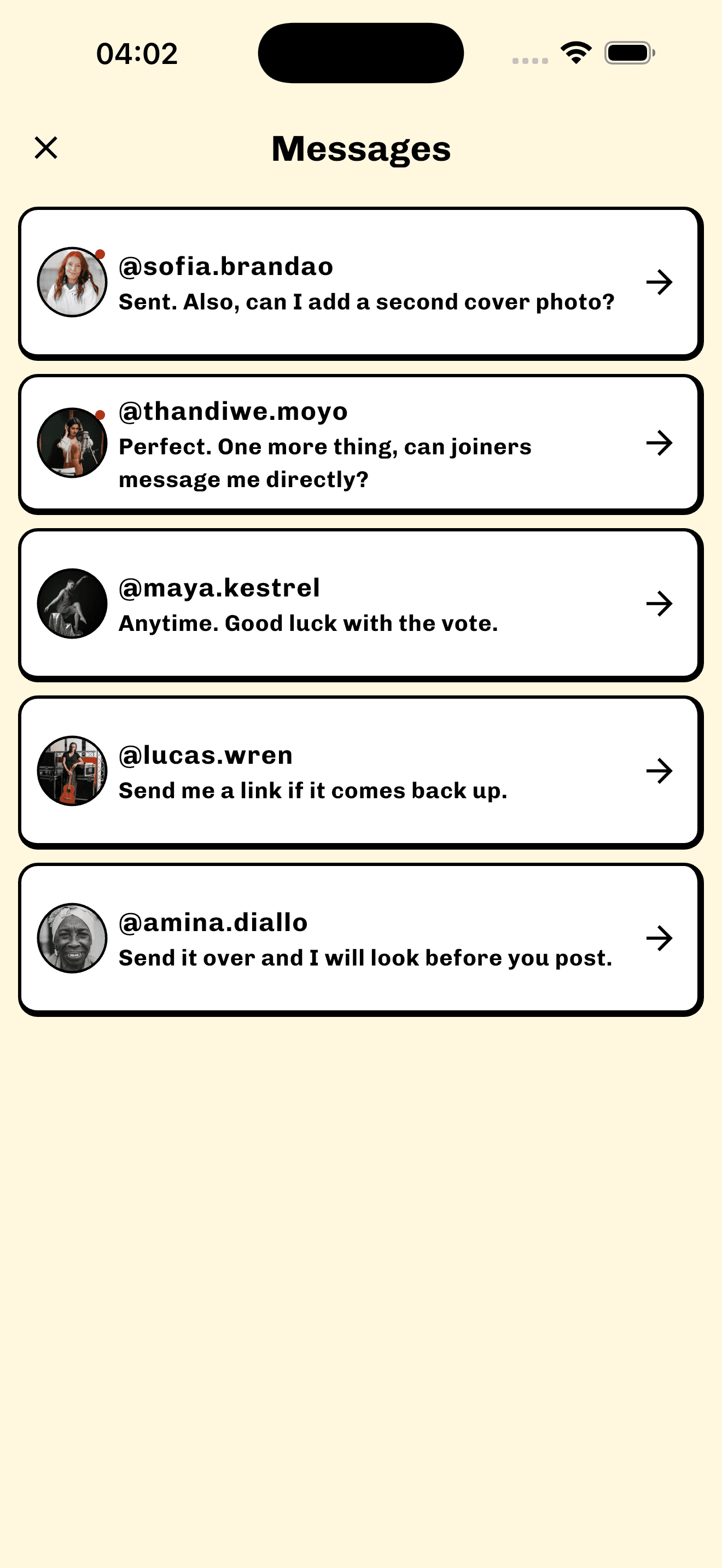 Clippoll — DIRECT MESSAGES