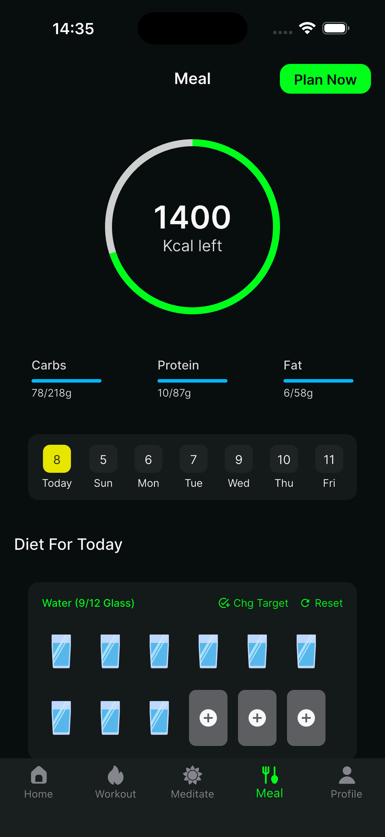 CALORIE TRACKING screenshot