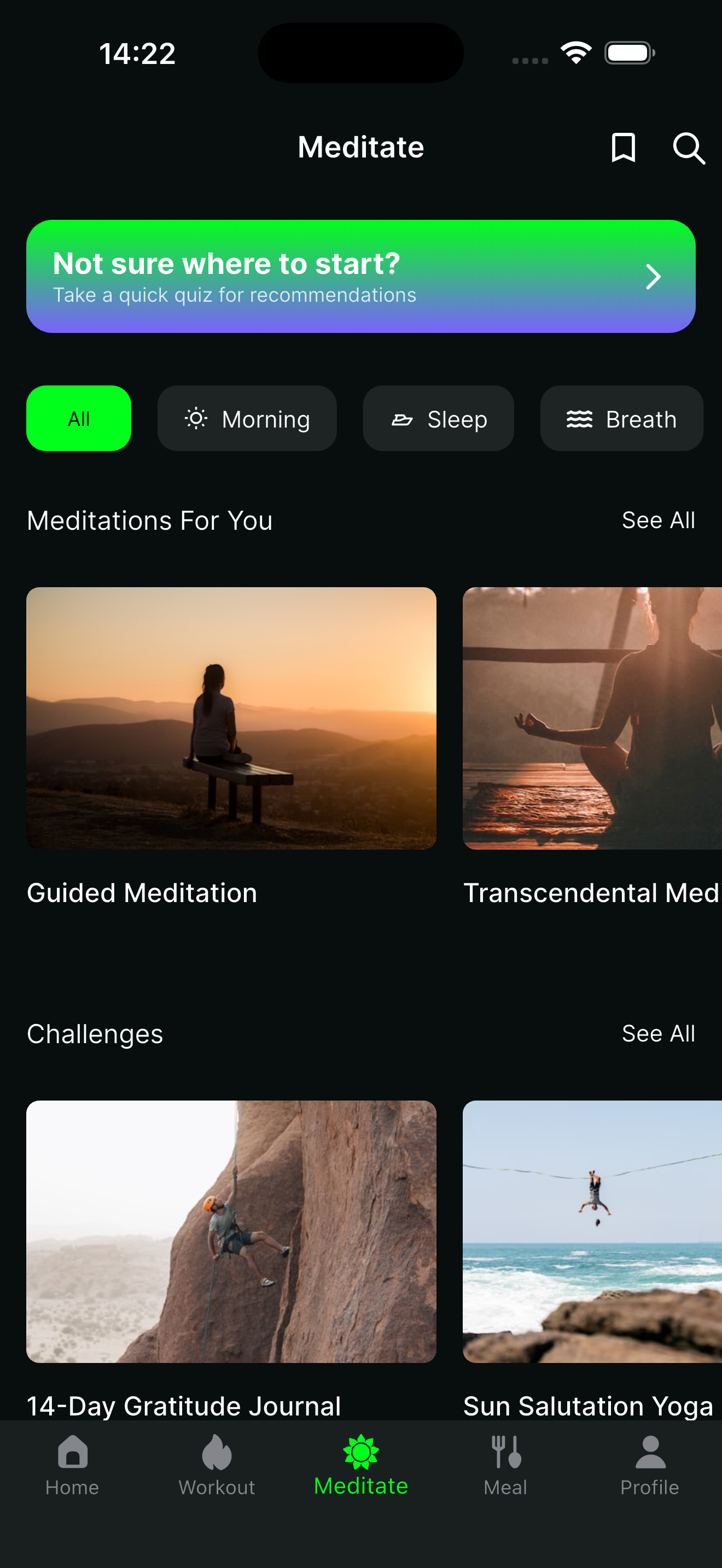 MEDITATION COURSES screenshot