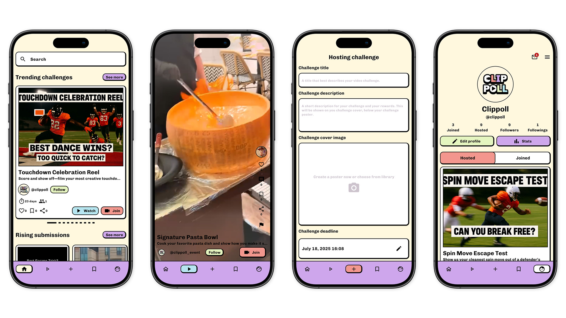 Clippoll - App showcase screenshots