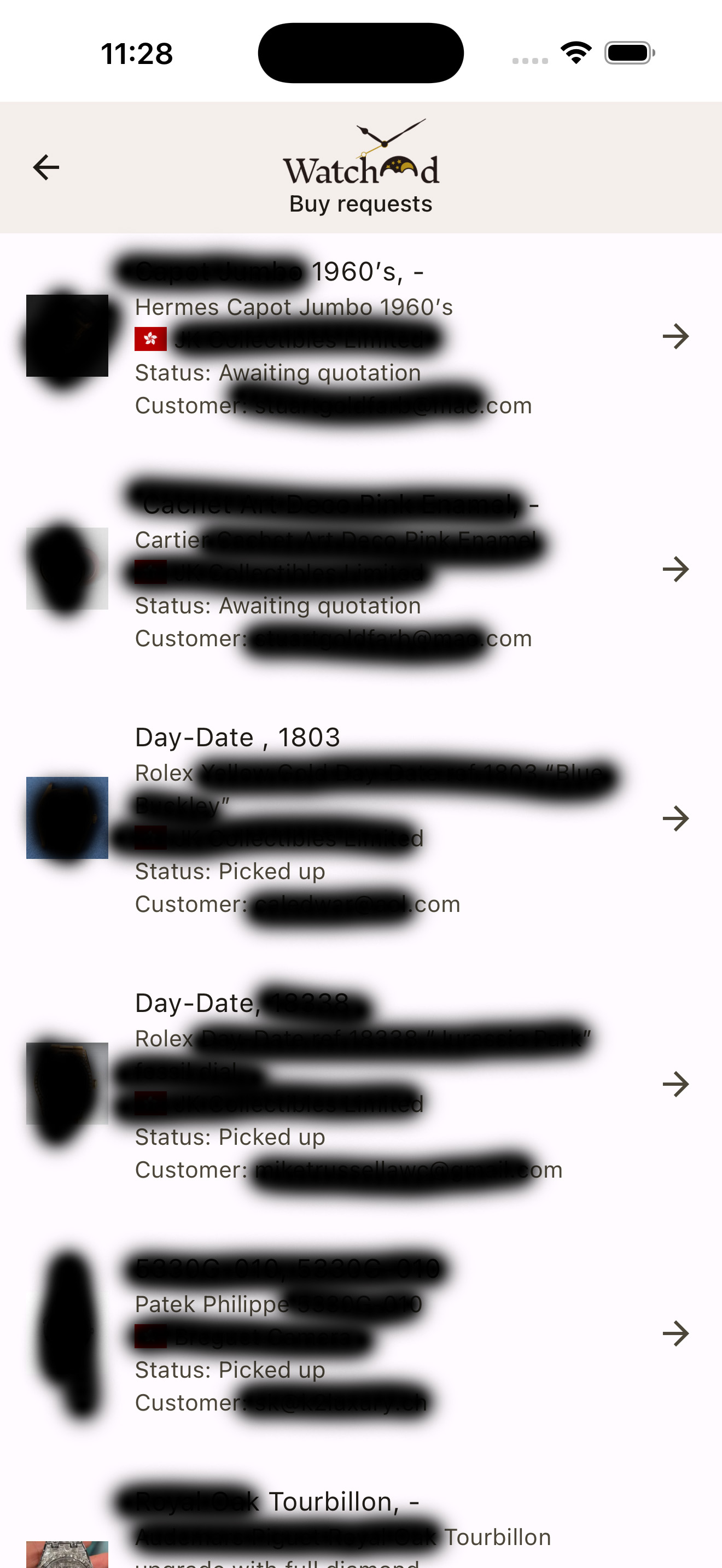 Watchood Buy Requests