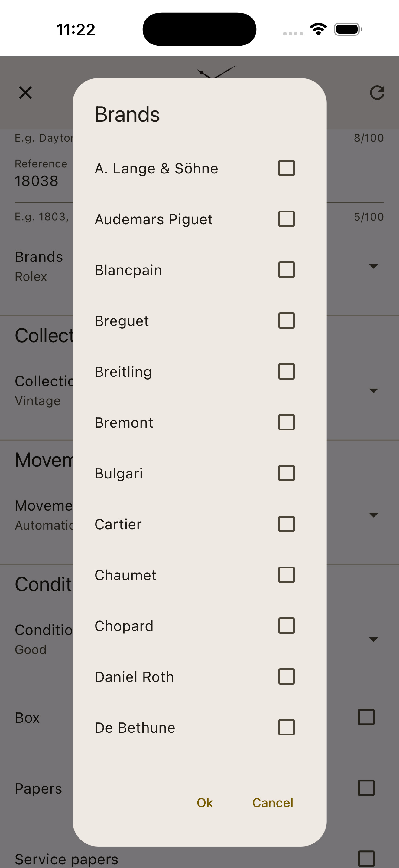 Watchood Filter Options