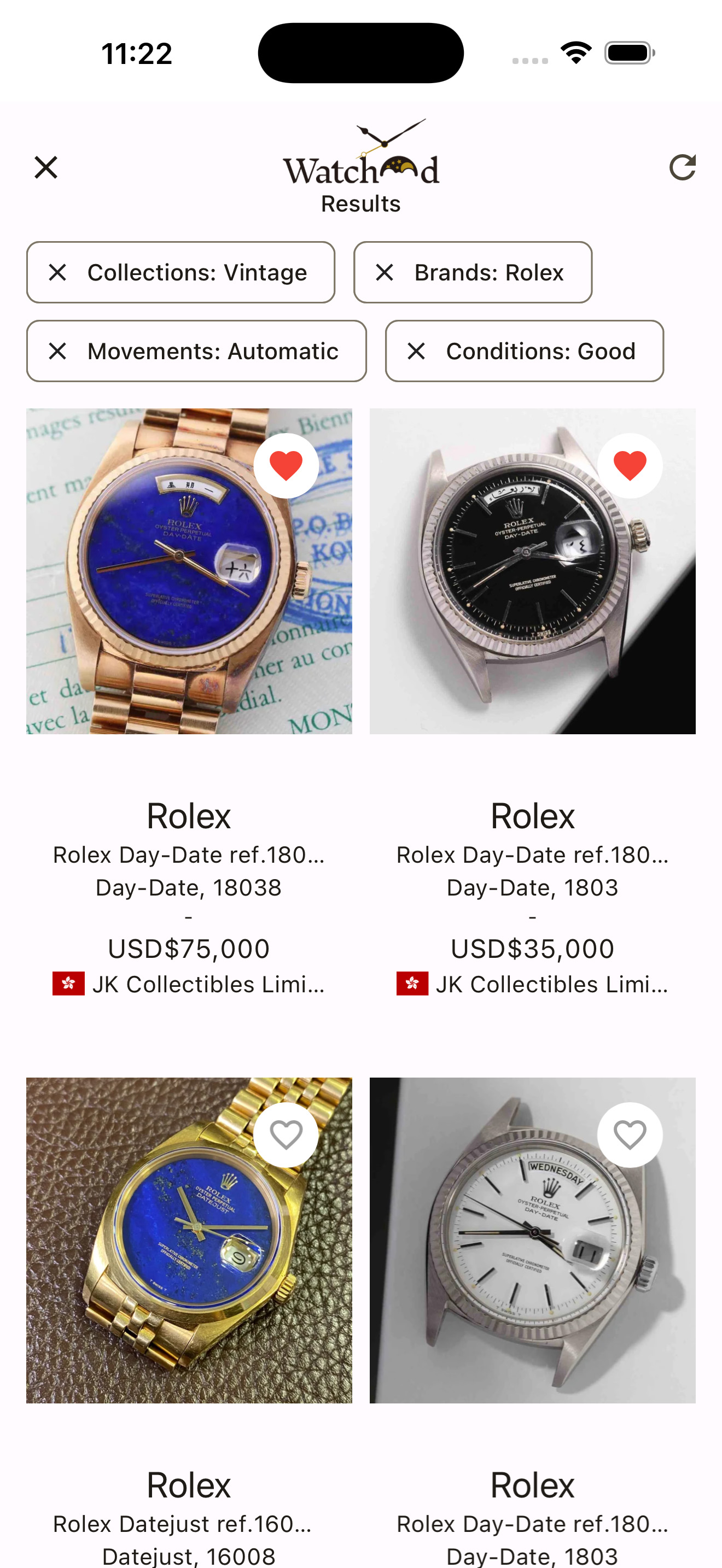 Watchood Search Results